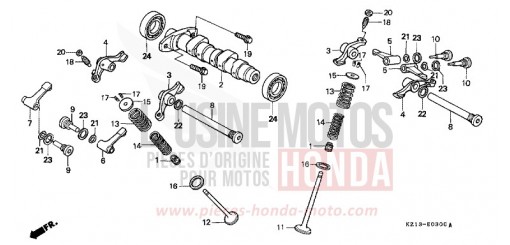 ARBRE A CAMES/SOUPAPE XR250RP de 1993